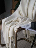 Pure Color Nordic Style Queen Bedcover Sofa Blanket