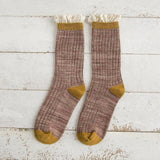 5 Pairs Women Japan Style Color Block Lace Socks