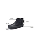Women Fashion Solid Soft Leather Square Toe Boots