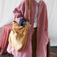 Women Winter Solid Croduroy Vintage Long Padded Coat