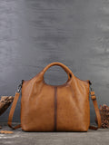 Vintage Soft Leather Large Capacity Handbag Shoulder Bag