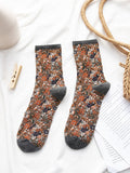 5 Pairs Winter Women Thick Retro Socks