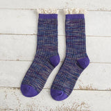 5 Pairs Women Japan Style Color Block Lace Socks