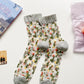 5 Pairs Women Artsy Spring Floral Jacquard Socks
