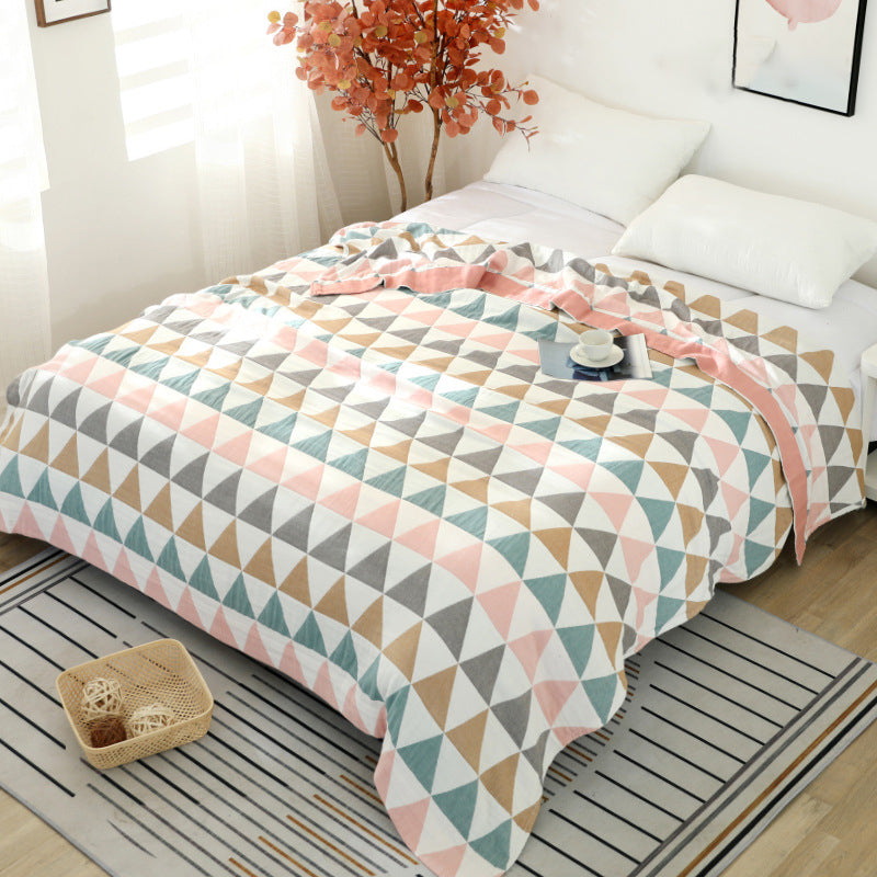 Cotton Geometric Pattern Household Throw Blanket