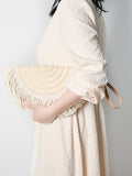 Women Fashion Knitted Tassel Le Pliage Bag Handbag