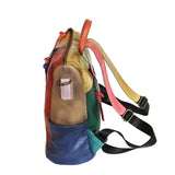 Women multicolor leather backpack