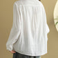 Women Retro Embroidery Spring Cotton Shirt