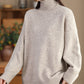 Women Casual Winter Solid Turtleneck Wool Sweater