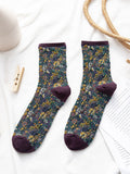5 Pairs Winter Women Thick Retro Socks