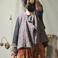 Women Ethnic Flower Spliced V-Neck Linen Vest Coat