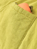 Women Winter Vintage Frog Solid Warm Cotton Coat