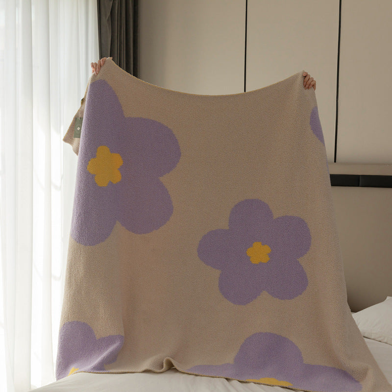 Couverture de fleur de soleil quatre saisons, couverture de canapé en Polyester, couette 