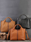Vintage Soft Leather Large Capacity Handbag Shoulder Bag