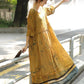 Women Chinese Style Flower Spliced Loose Ramie Dress