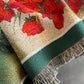 Châle écharpe imprimé à l'huile de fleurs d'hiver artistiques pour femmes
