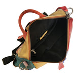 Women multicolor leather backpack