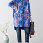 Women Casual Flower Spring Hooded Cotton Coat