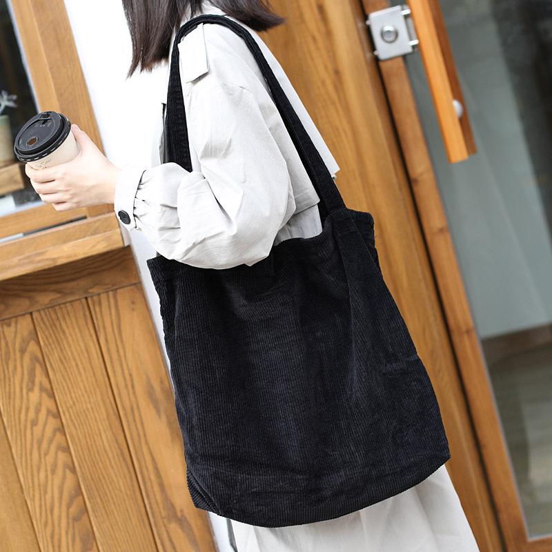 Fashionable Literary Simple Retro Corduroy Shoulder Bag