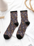 5 Pairs Winter Women Thick Retro Socks