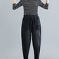 Women Vintage Winter Fleece-lined Denim Harem Pants