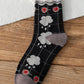 4 paires de jolies chaussettes d'hiver en coton pour femmes