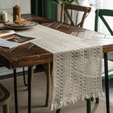 Solid Color Woven Natural Material Table Flag