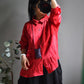 Women Casual Solid Spring Stitching 100%Linen Shirt