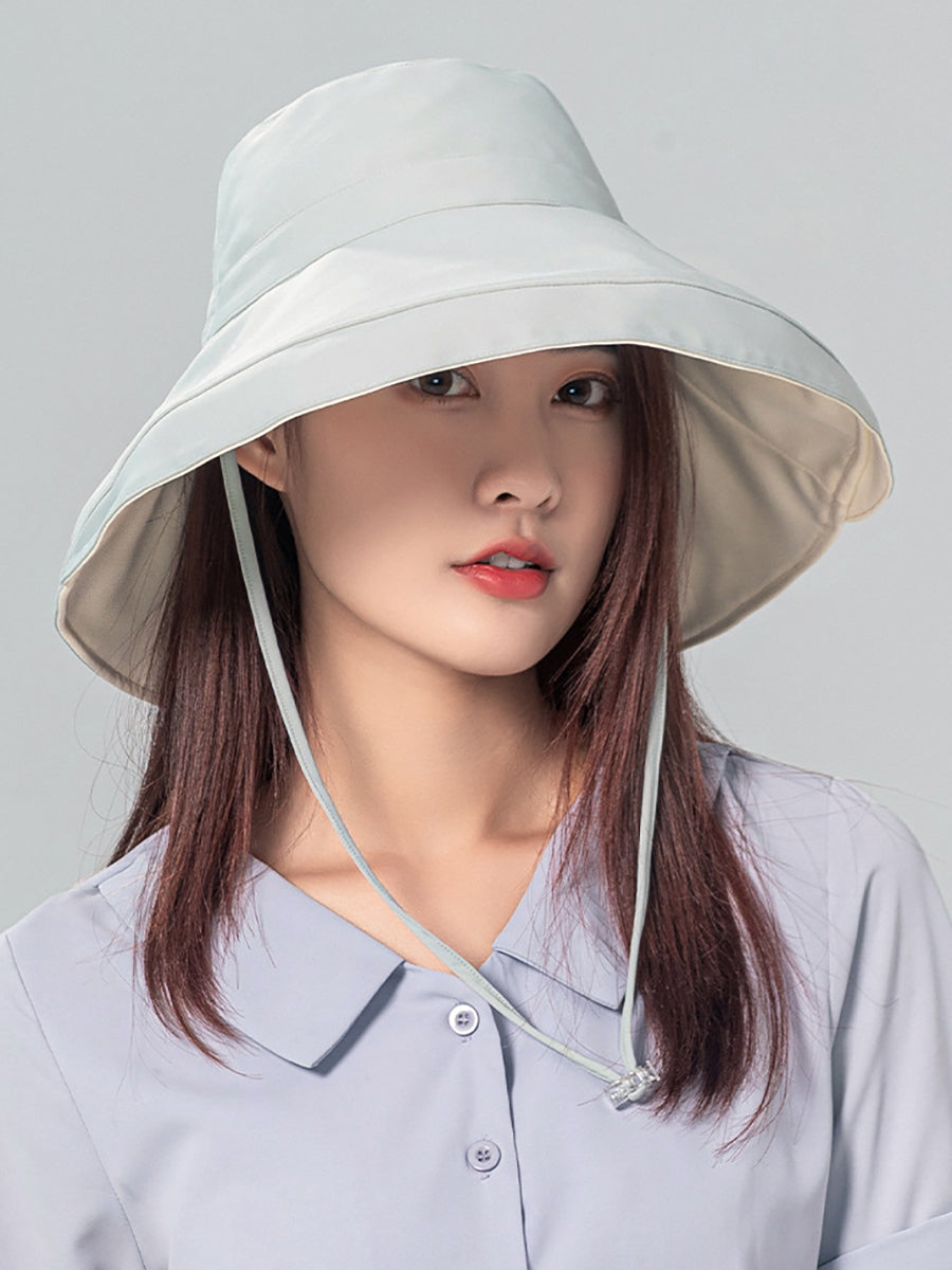 Chapeau d'été résistant au soleil à large bord pour femme