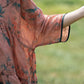 Women Artsy Flower Spliced V-neck Drawstring Shirt