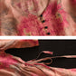Robe Ramie rétro plissée à fleurs pour femmes, col en v, été