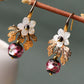 Shell Retro Pearl Flower Women Earrings