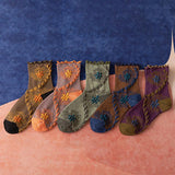 Floarl Women Winter Autumn Casual Fashion Socks(5 Pairs)