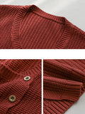 Women Winter Knitted Button Sleeveless Vest Waistcoat Sweater