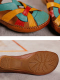 Women Vintage Leather Summer Soft Sandals