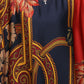 Robe longue ample vintage florale à manches chauve-souris d'été