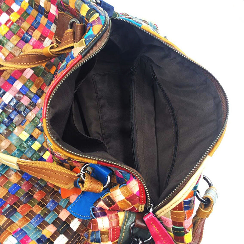 Leather Colorful Women Shoulder Bag