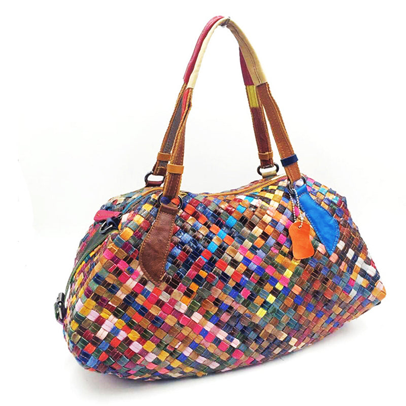 Leather Colorful Women Shoulder Bag