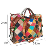 Women Mulitcolor Leather Handbag