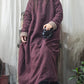 Robe rembourrée d'hiver pour femmes de couleur unie de style national