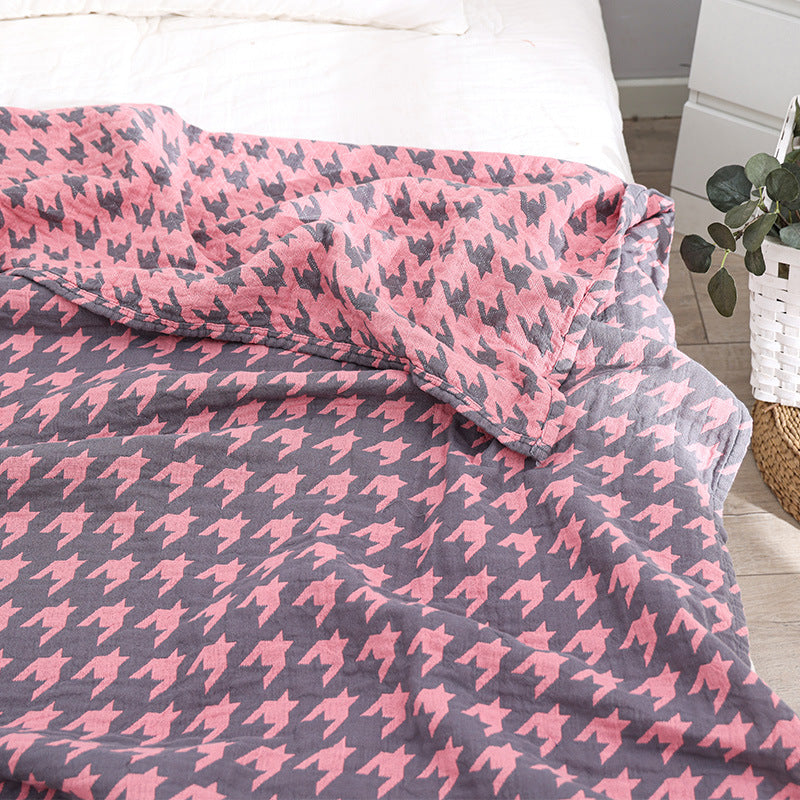 Multi-Layer Gauze Cotton Thick Nap Sofa Blanket