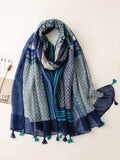 Women Print Voile Travel Sunscreen Shawl Scarf