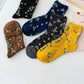 5 Pairs Korean Vintage Spiricle Jacquard Socks