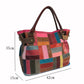 Women Casual Leather Color Spliced Handbag Crossbody Bag