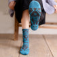 5 paires de chaussettes jacquard rétro pour femmes
