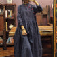 Robe en lin 100% couleur unie pour femmes, Style chinois grenouille