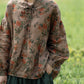 Chemise ample à cordon de serrage pour femmes Prairie Chic Artsy Rose