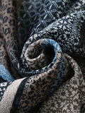 Artsy Geometric Plaid Tassel Travel Sunproof Shawl Scarf