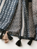 Artsy Geometric Plaid Tassel Travel Sunproof Shawl Scarf