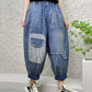 Pantalon sarouel ample avec poches épissées et Patch Artsy d'été pour femmes